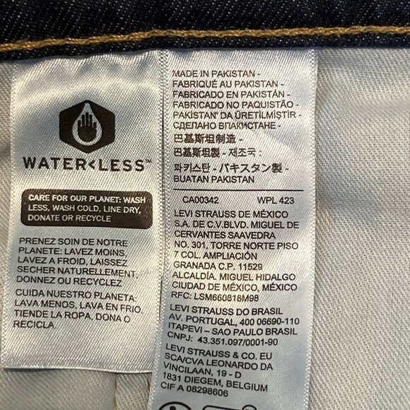 Men's Levis 505 Regular Fit Denim Jeans SZ 34x30 Blue Stretch Modern Red Tab - Picture 11 of 12